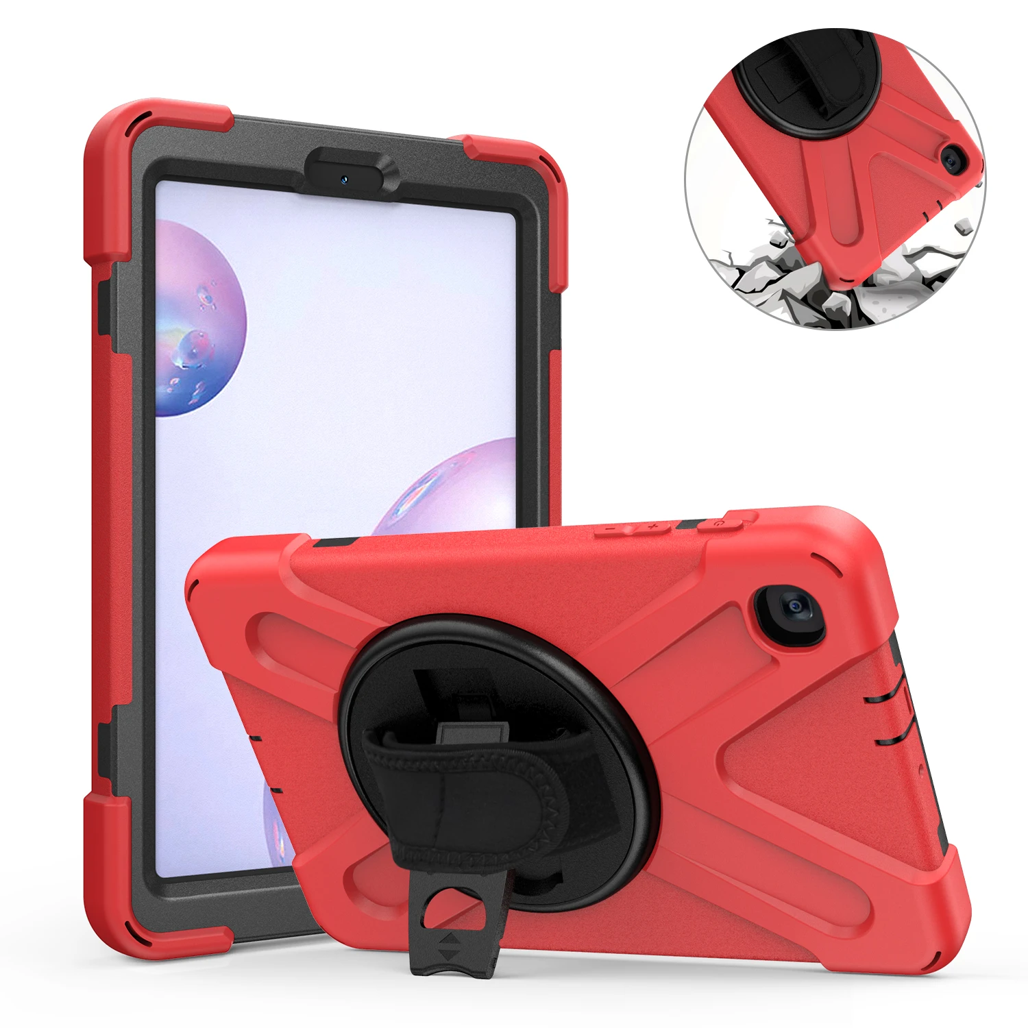 
Shockproof Silicone Pc Kids tablet Case For Samsung Galaxy Tab Active Pro 10.1 2019 T540 Heavy Duty Stand Case With Hand Strap 