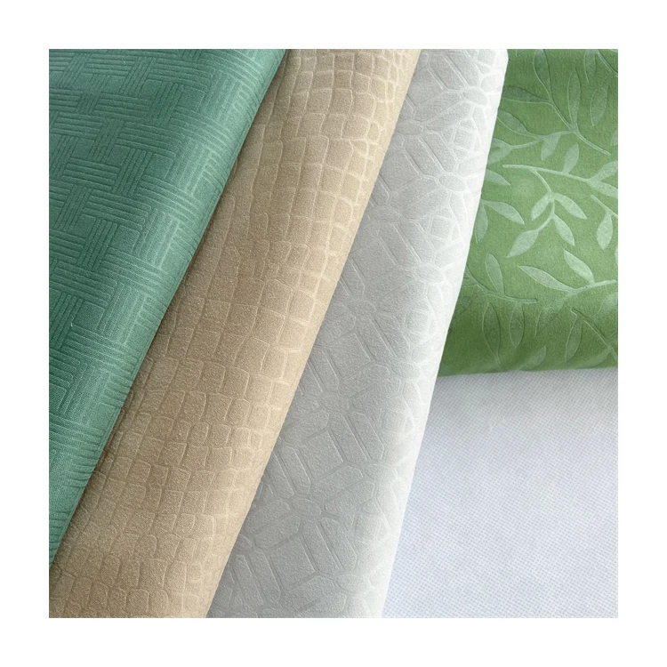 Factory Wholesale Cheap 100% Polyester Microfiber Embossed Jacquard Satin Printed Fabric