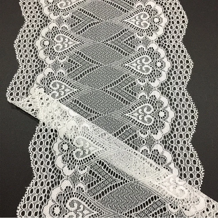 2021 New fashion 6 inches stretch elastane deco lace border trim for lingeries 15cm