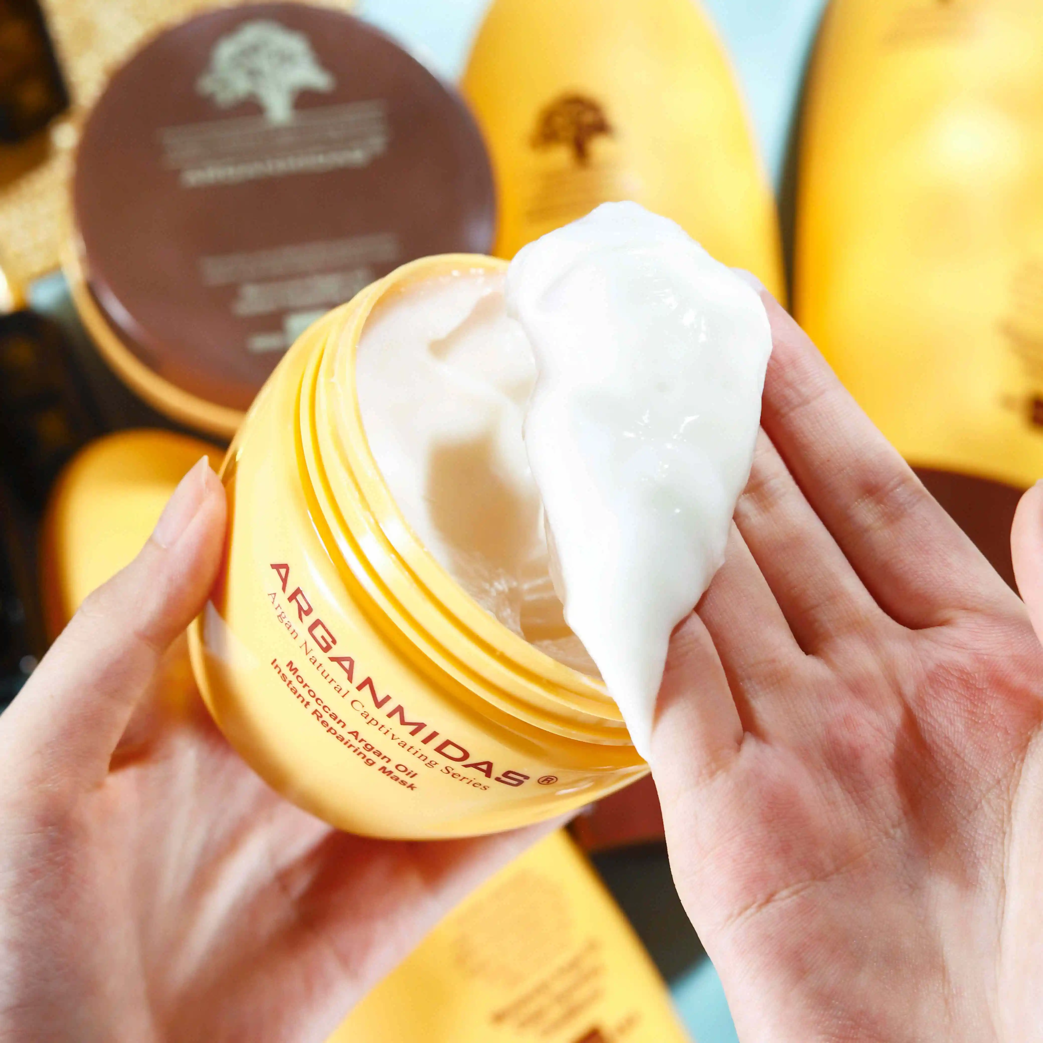 Arganmdias keratin repair hair mask treatment morocco argan oil collagen hair mask for dry hair