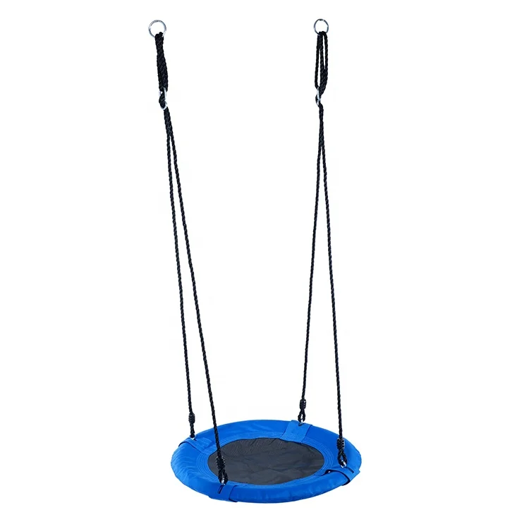 24 inch Round Nest Swing Set with Adjustable Hanging Ropes for Kids Indoor Outdoor
