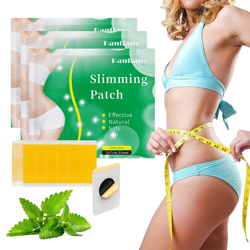 Chinese herbs Flat  belly patch  weight loss fast Burn Sticker abdominal burning detox slimming pad navel pills