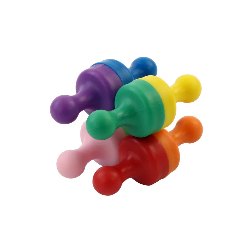 OEM ODM Customzied Rubber Coating Pin Magnet Plastic Magnet Push in For Whiteboard Office Maps