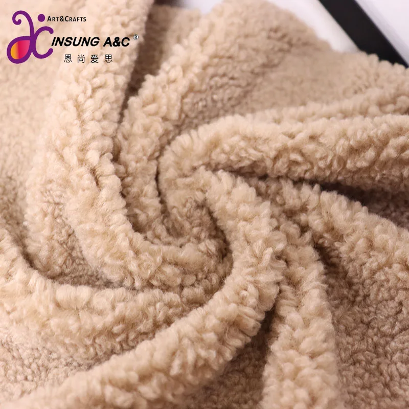 Chinese Factory Directly Customization  Wheat Velvet Plush Fabric For Christmas Garment