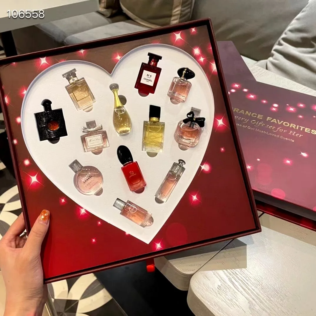 Wholesale 12 various scents brand perfume with luxury gift box and bag