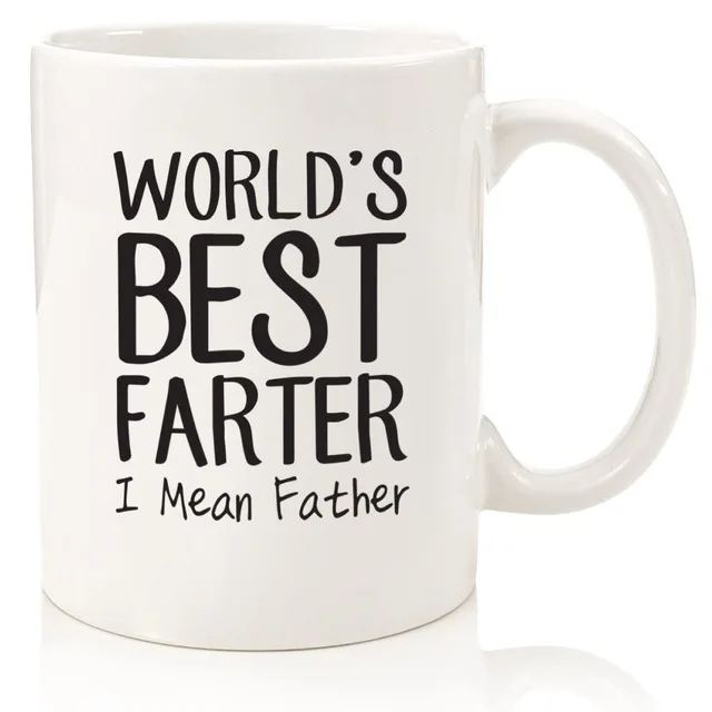Custom logo Mom & Father 11oz ceramic coffee mug for Dad and mom gift