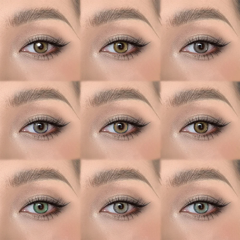 TX brand three tone wholesale contact lenses 14.0/14.2/14.5mm entes de contacto de color