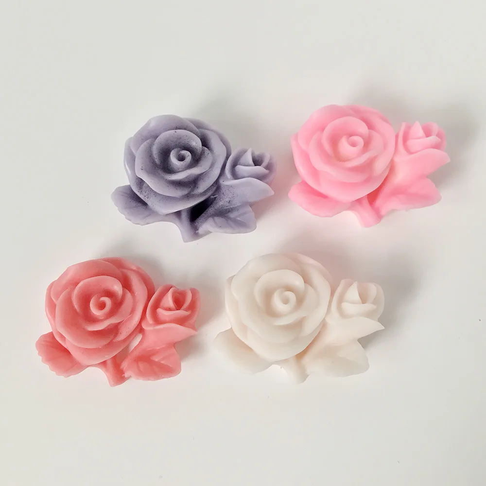Rose Carnation Poppy candle silicone mold diy drop glue mold Aromatherapy gypsum soap mold