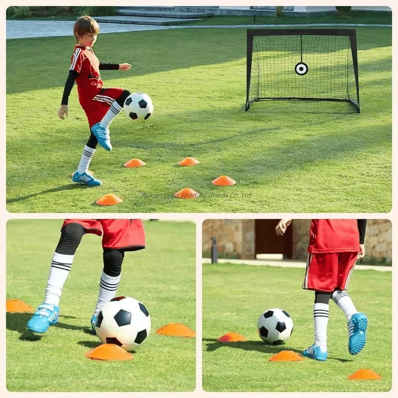 2 Pack Portable Kid Soccer Goals for Backyard, Indoor and Outdoor Pop Up Soccer Goals