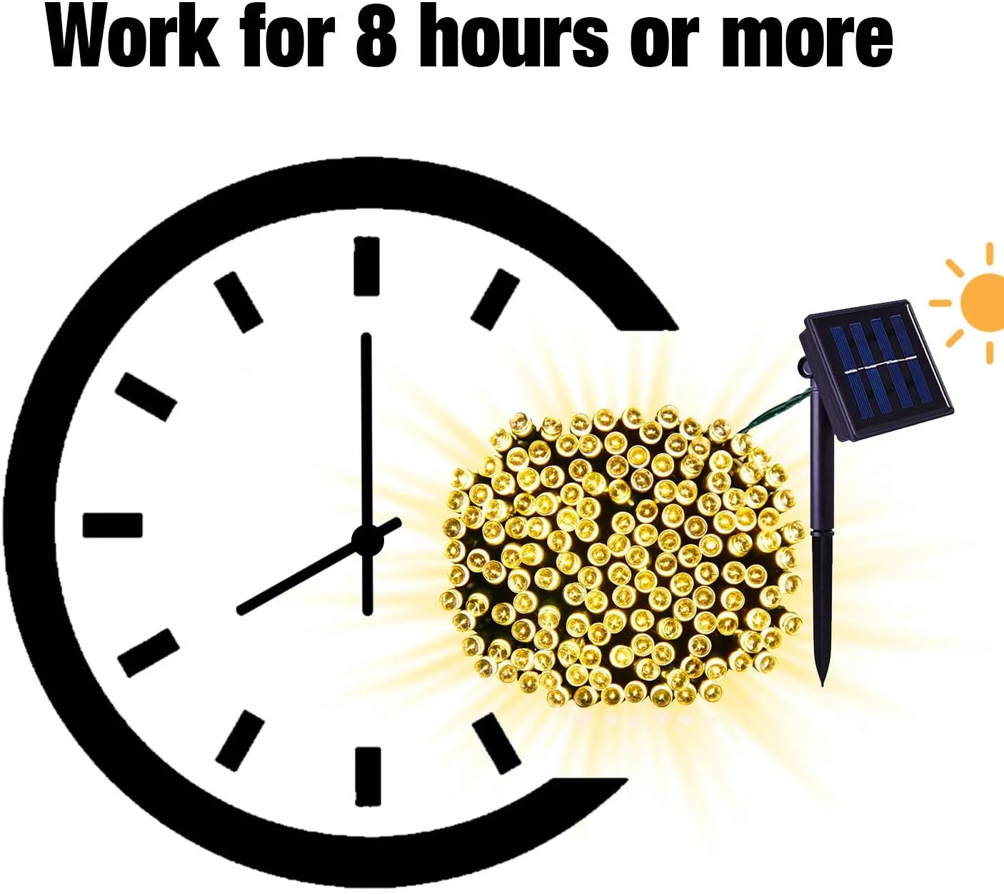 Kanlong 100 LED wholesale outdoor lighting bulb string Christmas decorative solar led light for room garden patio decor