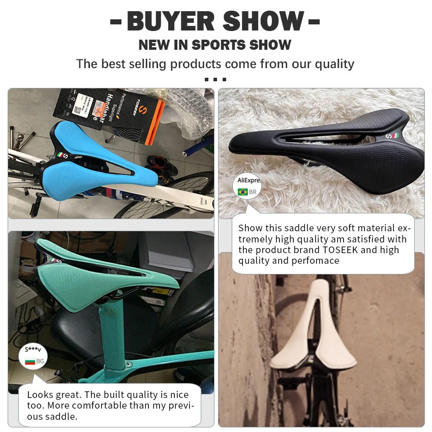 TOSEEK TS50 Lightweight Bicycle Seat Saddle Comfortable Mtb Women Seat Cushion Leather Eva Road Bike Saddle