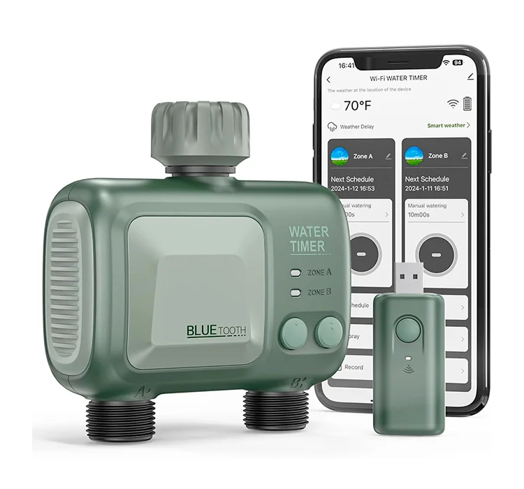 Rain Ling Smart WiFi Water Irrigation Timer Controller Tuya App Control Plastic Material Garden Outdoor Use Automatic Manual