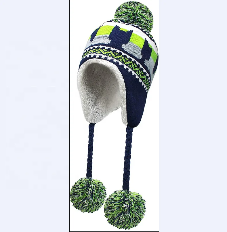 Football Pom Winter Hat with Matching Plush Classic Sports Teams and Cities Ultra Soft Warmth and Outdoor Comfort
