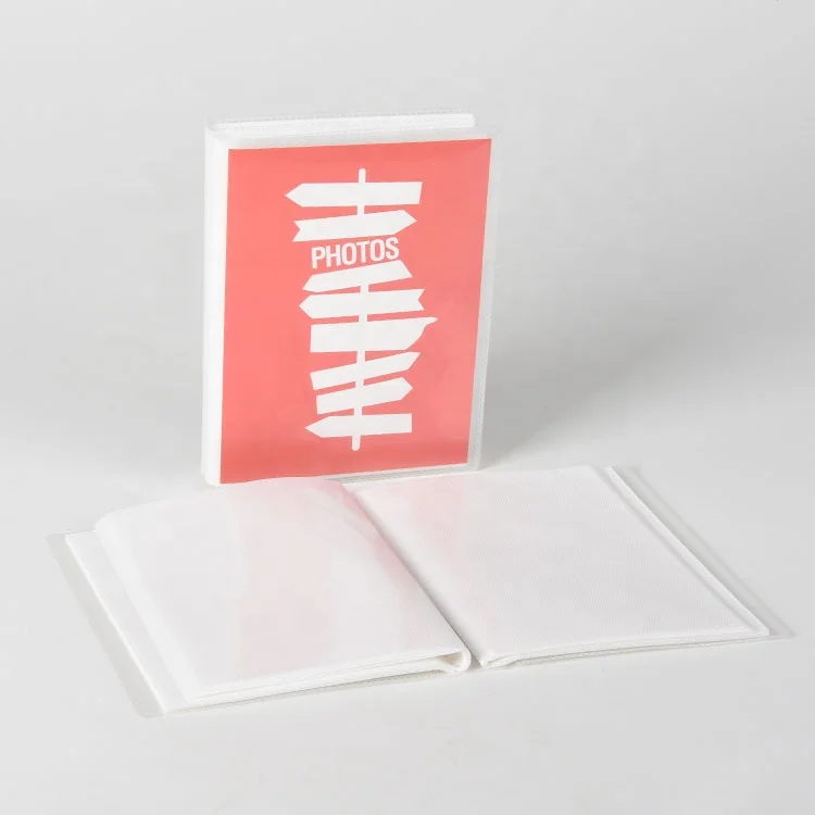 In Stock Removable Insert Clear View PP Covers Photo Album with White Background Pockets for 24 sheet 48 Pockets 4x6 Photos