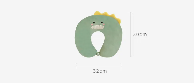 Creative cartoon animal u pillow dinosaur lion car neck pillow hot sale plush toys can be wholesale customized logo