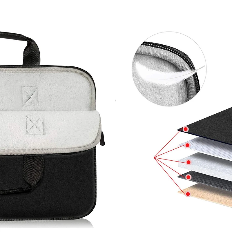 High quality waterproof 15.6 inch small bag and for MacBook Air Pro 13 inch-16 inch stretch Polyester laptop bag with handle