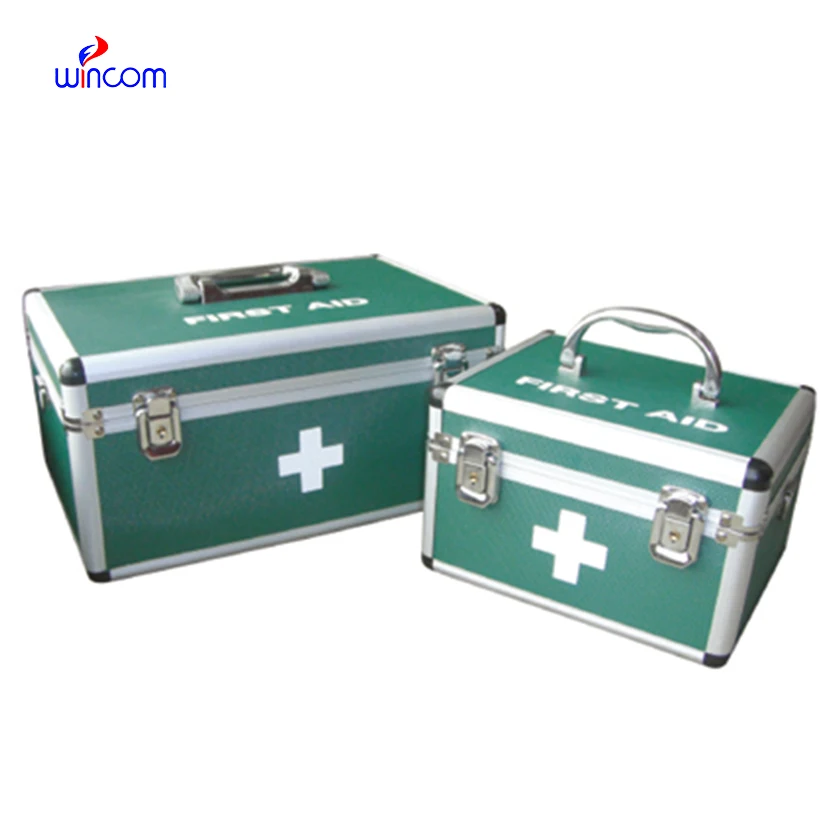 Wincom Emergency Medical Box for First Aid Metal Custom Aluminum Surviving Rescue First Aid Medicine Kit Storage Carry Box