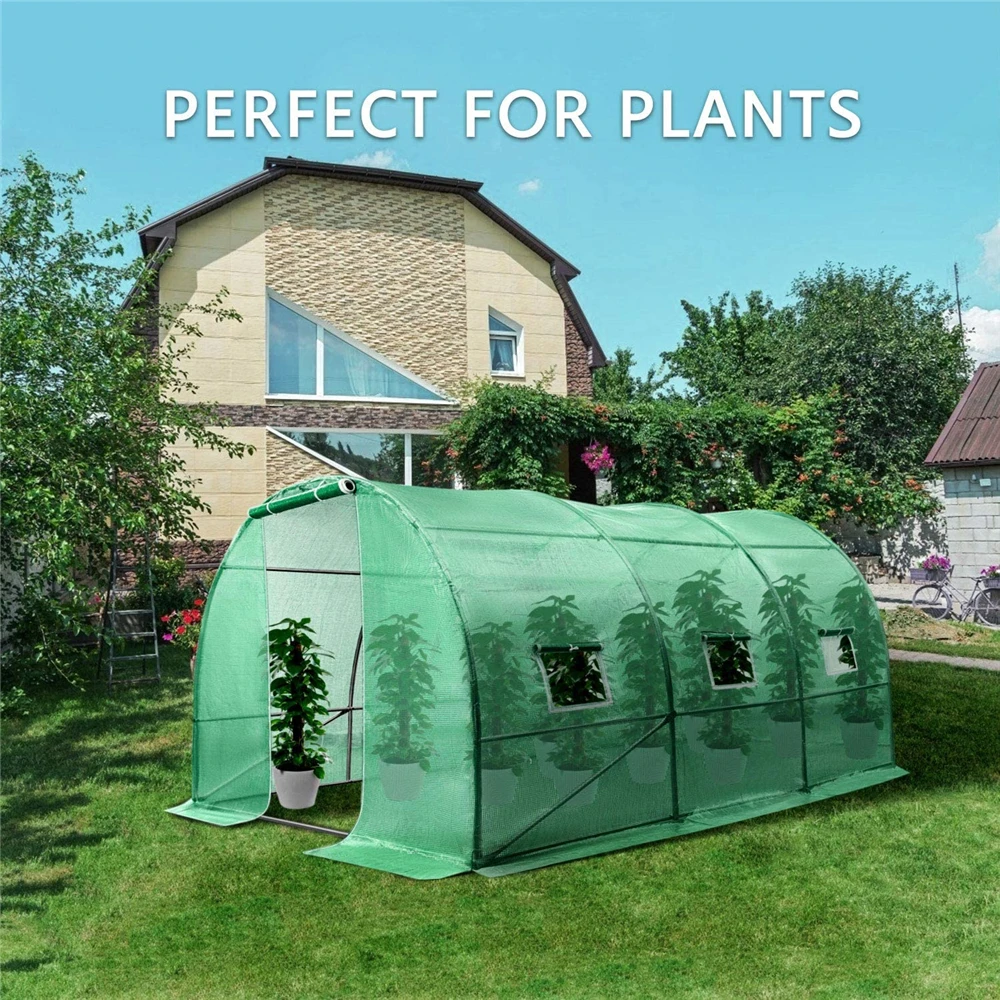 Polytunnel  Outdoor Tunnel Greenhouse Green House Growing Tent Walk-In Tunnel Garden Plant Growing Hot House