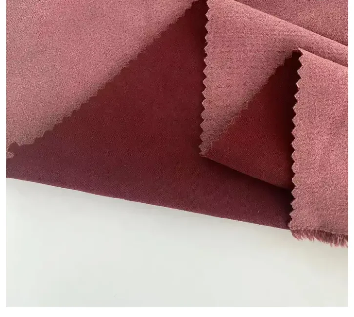 Wholesales High quality cheap price 100% polyester knitted suede plain dyed solids stock fabric Customizable soft