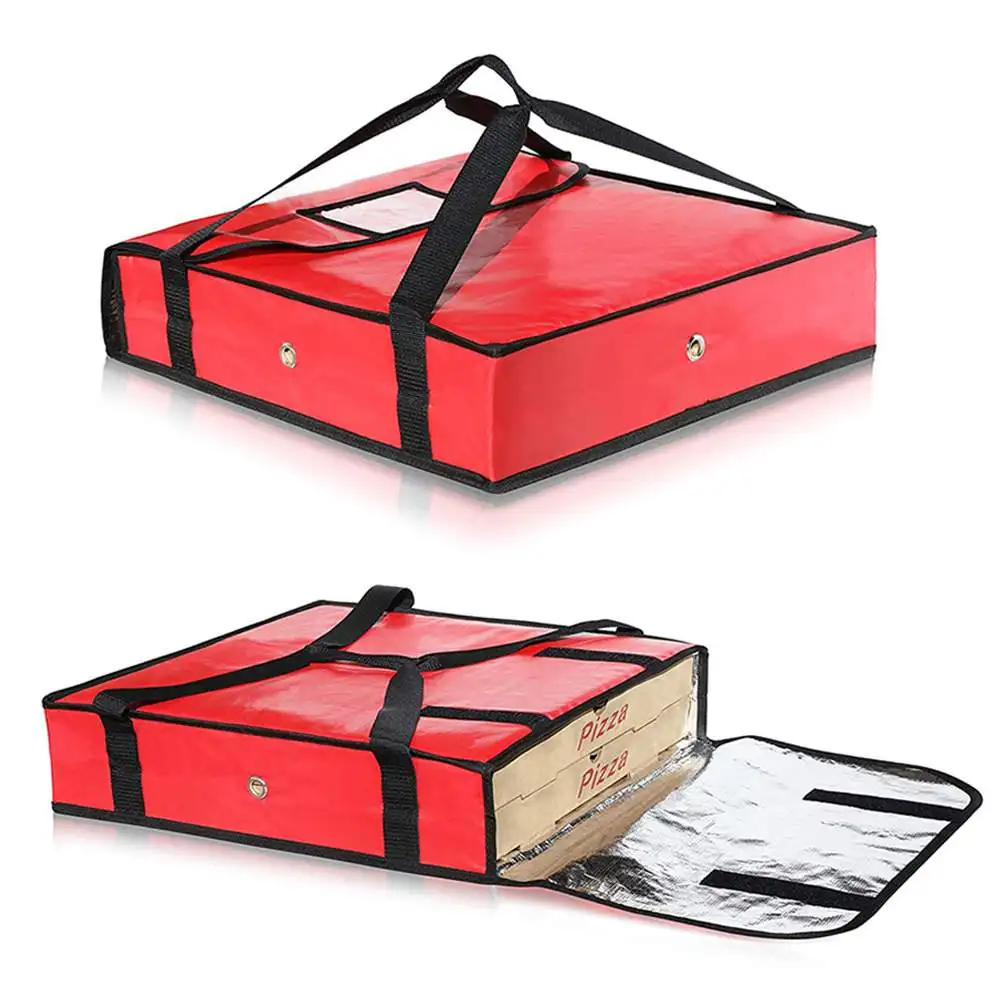 Supplier OEM Insulated Customized RPET Commercial Aluminium Foil Pizza Food Delivery Cooler Ice Bag Lunch Carry Termic Box