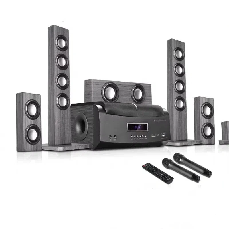 High quality 5.1 surrounded sound home theater system wooden karaoke home theatre system