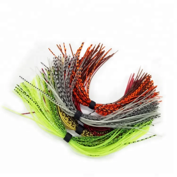 bulk fishing lure, rubber skirt material,Standard Banded Silicone Skirts