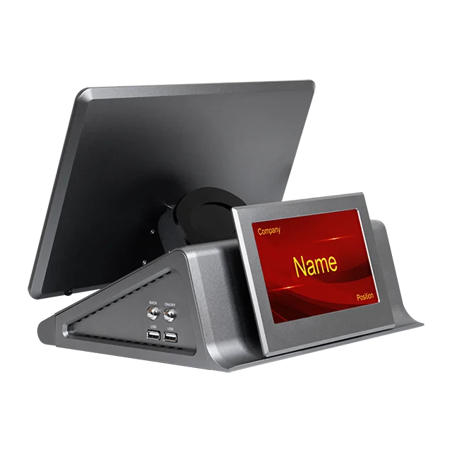 13.3 inch Electric Flip Up Display Screen Double-Sided Desktop Lcd Tv Monitor for Paperless Conference Room Solution