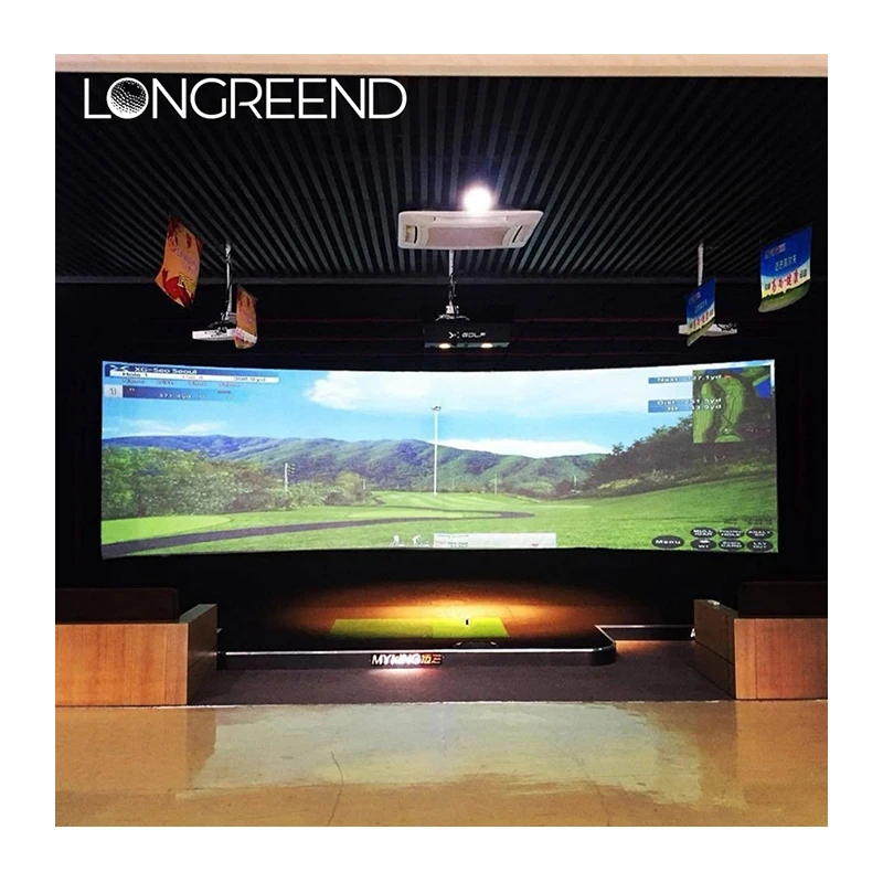 LONGREEND High-end 3D golf clubhouse ring screen exercise swinger simulated golf indoor ring screen