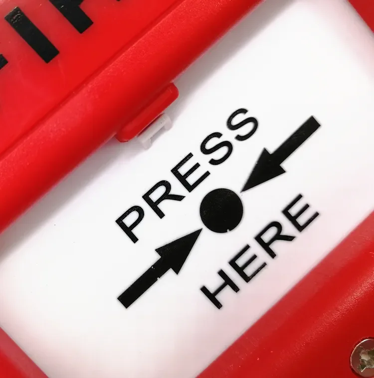 Mcp Manual Call Point Emergency Exit Button Red Organic Glass Cover Fire Alarm System