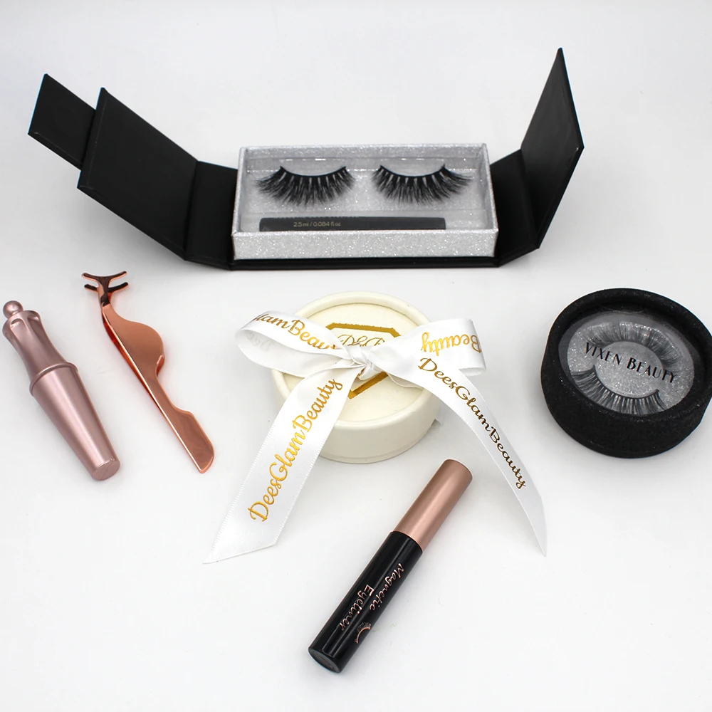 Luxury magnetic mink eyelashes private label magnetic eyelashes