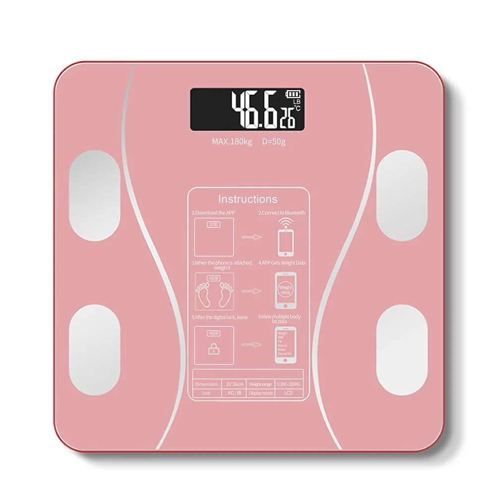 
396Lb Digital Battery Lcd Display Unique Bathroom Body Scales 