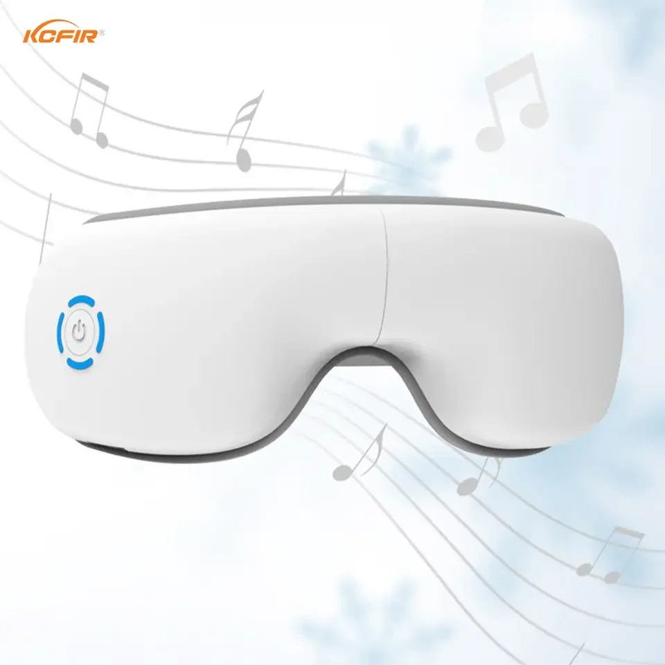 Rechargeable Compression Vibrative Eye & Temple Massager Mask With Heat For Eye Strain Dark Circles Relief