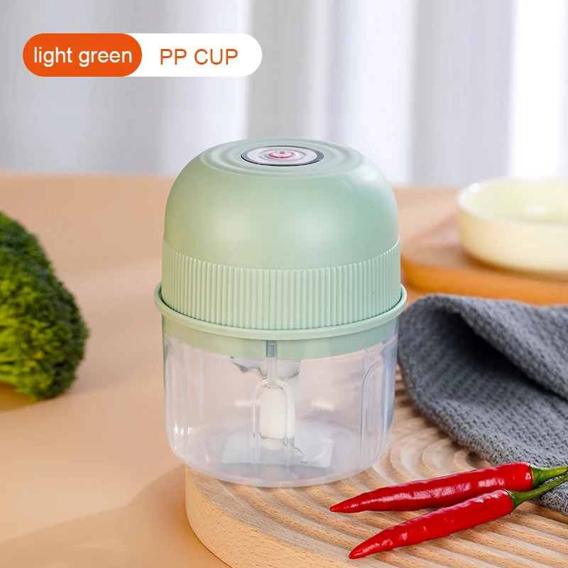Mini Garlic Chopper Wireless Garlic  Mini Electric PP material glass cup Mince Ginger Garlic Chopper
