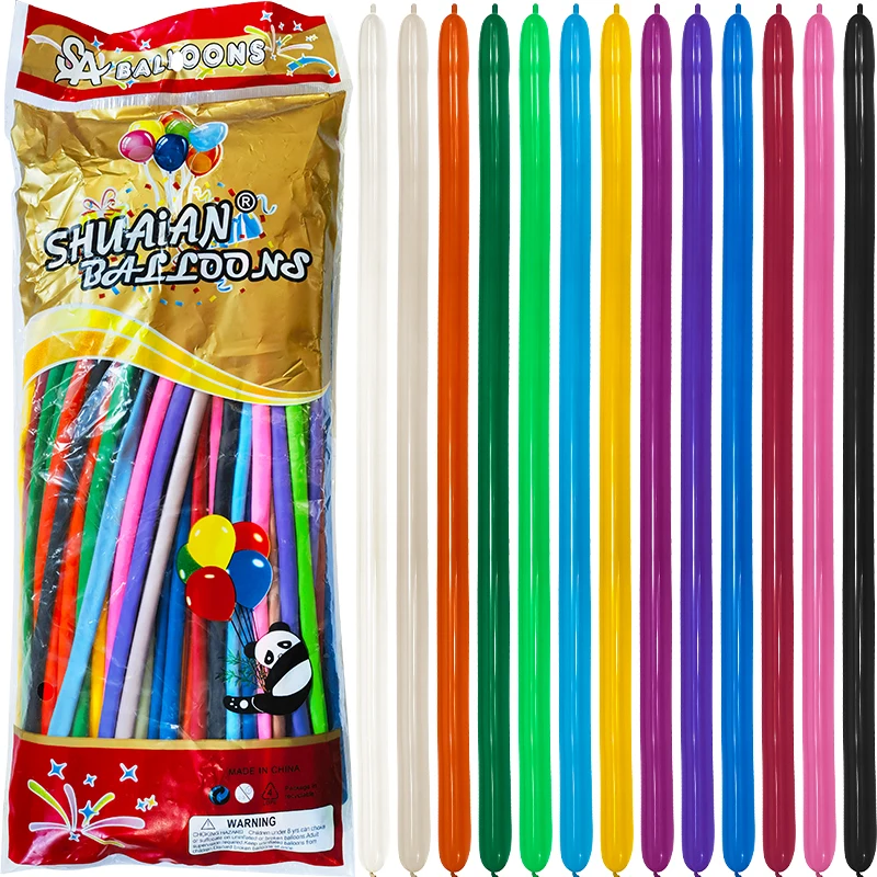 Long strip balloon thickened explosion-proof magic balloon weaving cartoon cute shape long balloon diy shape