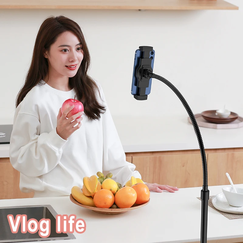 Adjustable Aluminum Tablet Floor Stand For Bed 360 Degree Rotating Lazy Cell Phone Floor Holder For Ipad