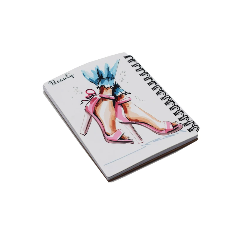 Qualisub Personalized A6 PET cover Spiral coils note pad Notebook Sublimation blank Notebook with color sticky note pad