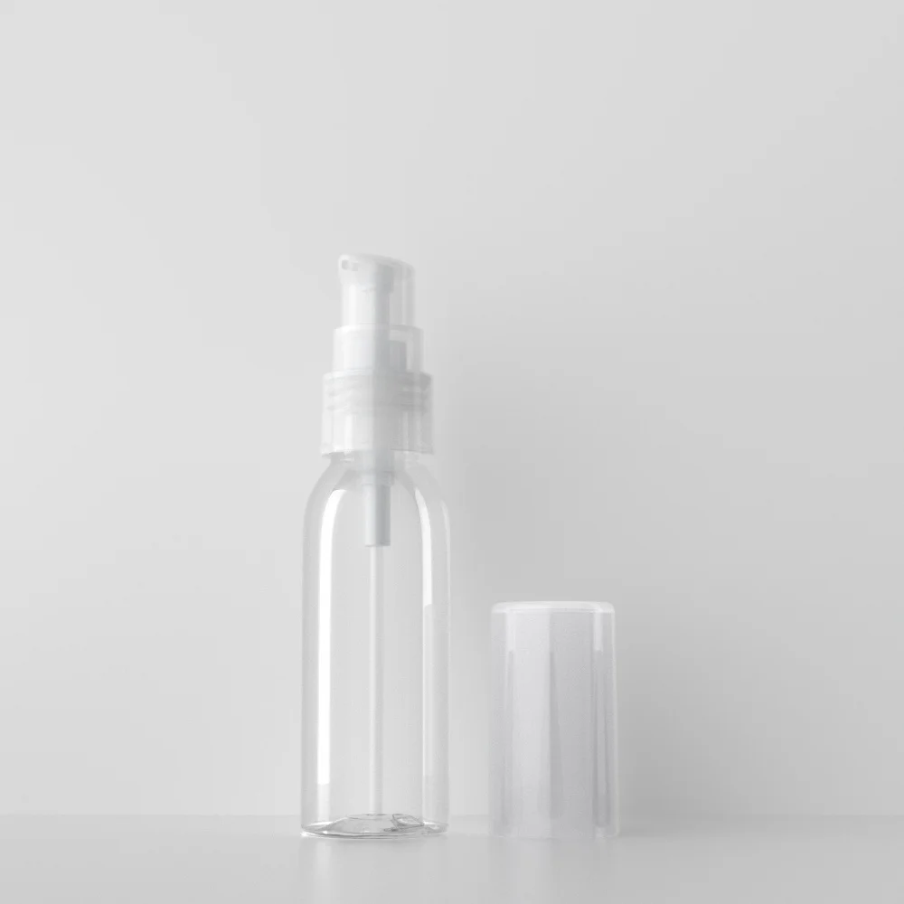 Custom 30ml Plastic Round Strap Cover Bird Beak Lotion Bottle