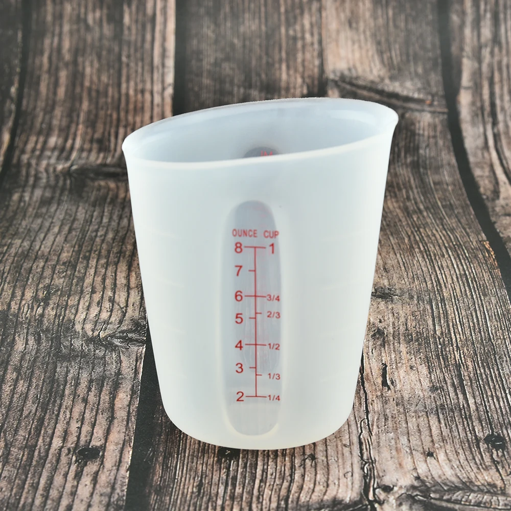 
High quality best selling squeeze and pour silicone measuring cup set 250ml 500ml 