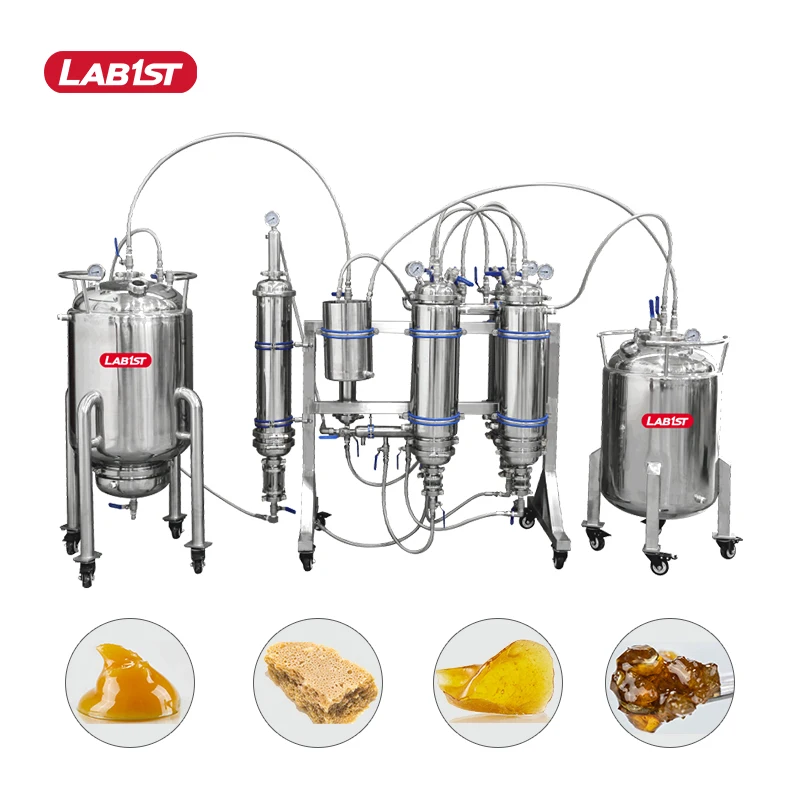 5lb 20lb 40lb 10 Lb Active Butane Extraction Equipment Machine System Stainless Steel Bidirectional Closed Loop Extractor Kit