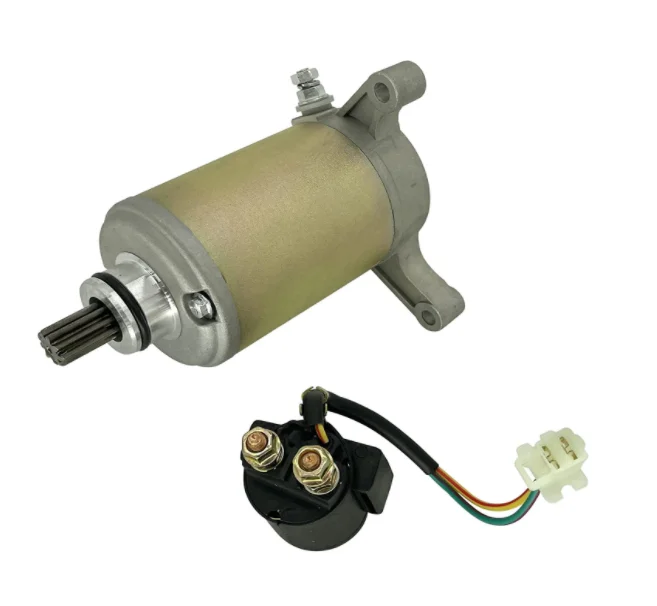 Starter &Relay For Yamaha Big Bear 350 2WD 4WD 1987-1997 Kodiak 400 1993-1998 Raptor 350 2004-2007 Warrior 350 1987-2004