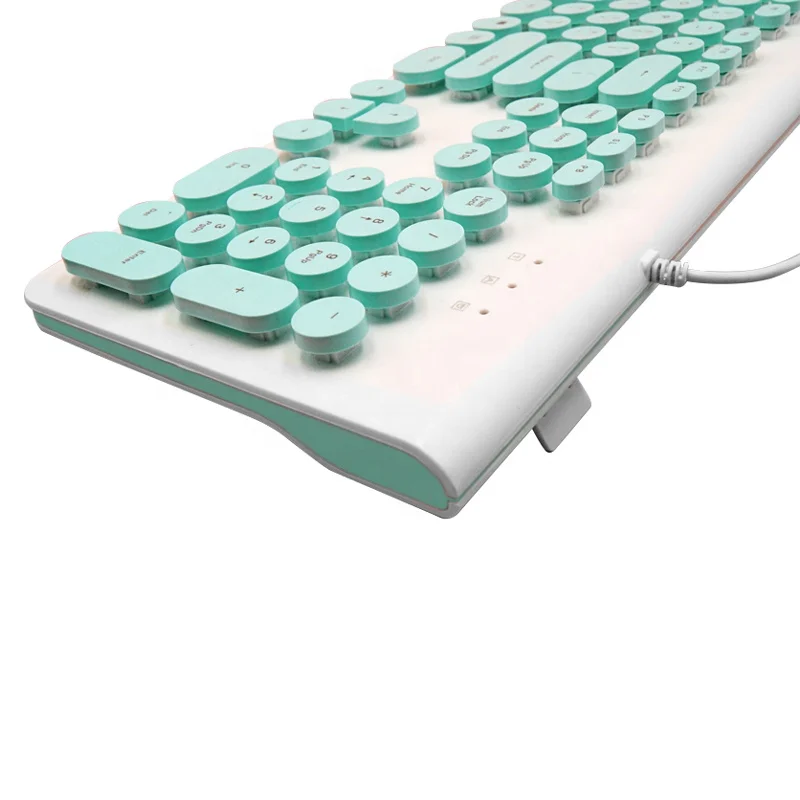 cute colorful keycaps design chocolate keys usb wired oem keyboard