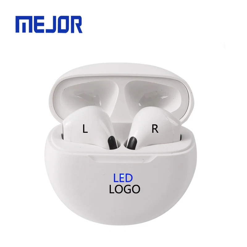 New BT Earbud Pro 6 wireless earphone 4 Round bass 5 Mini Sports Headset Pro6 TWS headphone