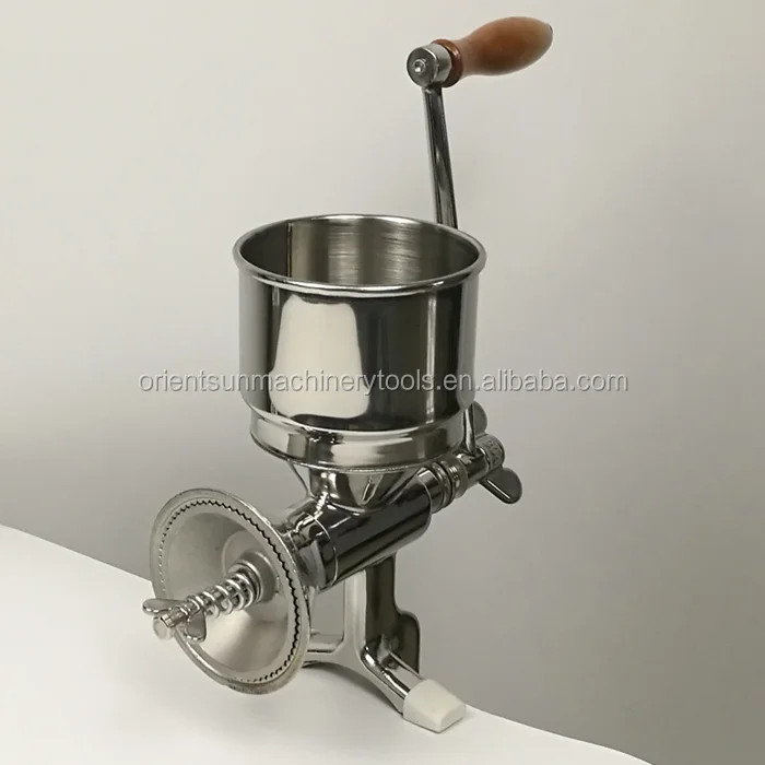 Full stainless steel Small home hand operated cereal Corn rice bean mill grinder for sale