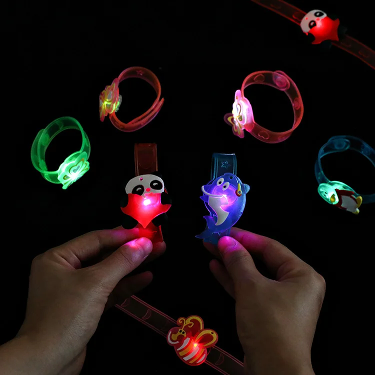 LED Light up Fidget Spinner Bracelet Luminous Goody Bag Filler for Night Parties School Prizes Halloween & Christmas Gifts Kids