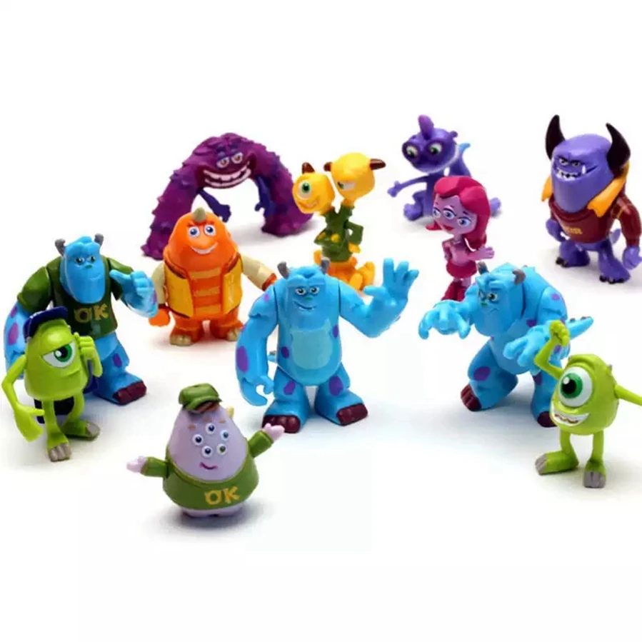 OEM 8 Pcs/set Cute Japanese Monster University PVC Model Action Figure Toys Miniature Cake Car Home Decor Ornaments