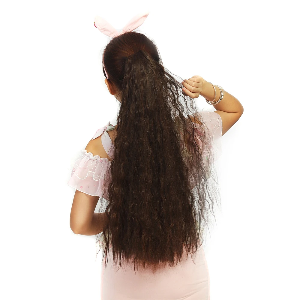 Women Girls Curly Scrunchies Chignon Hair Bun With Rubber Bands Synthetic Hair Ring Wrapped On Messy Hair Bun Ponytails