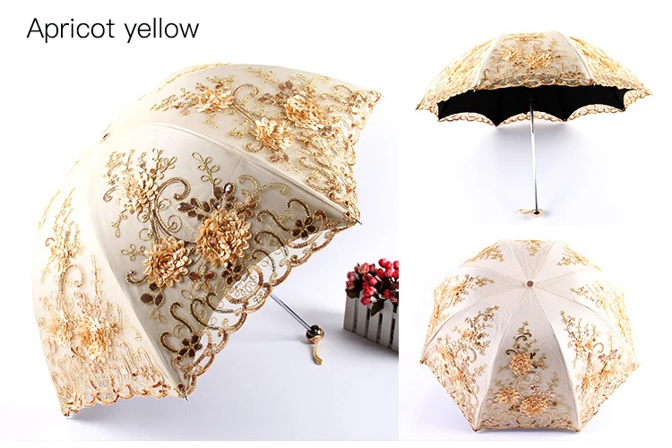 Hot sale  wedding supplies bride umbrella Lace Umbrella embroidery lace embroidery umbrella anti-ultraviolet ray