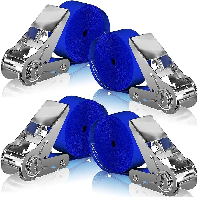 Manufacturer direct sales of lashing strap with ratchet 25mm 4m 600kg for easy load securing lashing strap