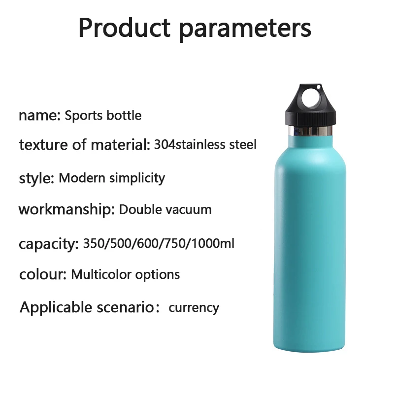 Sport Water Bottles With Seal Bamboo Lid 500ml 750ml Wide Mouth Stainless Steel Double Walled Vacuum Flask Insulated waterbottle