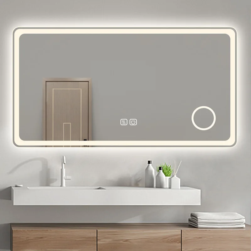 Taiming Modern Bathroom Decorative Wall Mounted Touch Sensor Backlit LED Magnify Mirror
